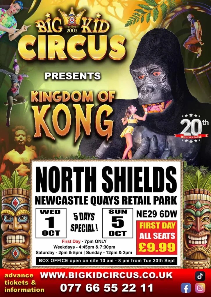 Upcoming events at Newcastle Quays 1 Big Kid Circus will be in the main car park from 28th September till 5th October with shows as listed on the posters from 1st till 5th October.