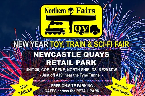Newcastle Quays Retail Park 19 Northern Toy Fair will be doing there first Toy fair at the centre on the 28th December 2025 for New and Vintage Toys, Models and Collectables.